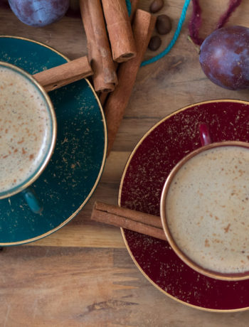 cinnamon coffee flatlay