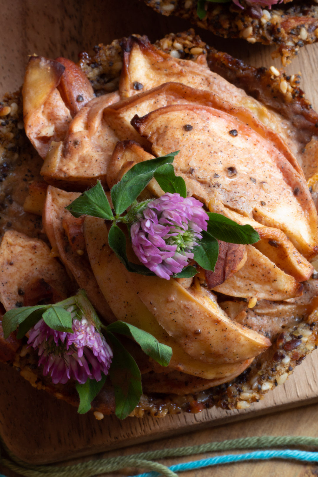 apple pie close up