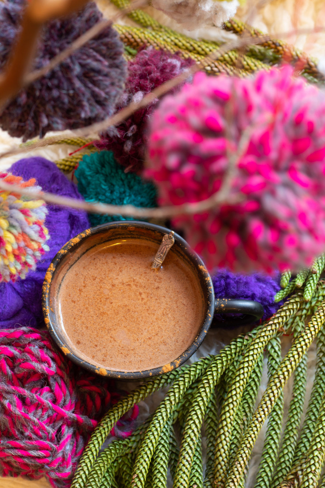 hot chocolate with spoon