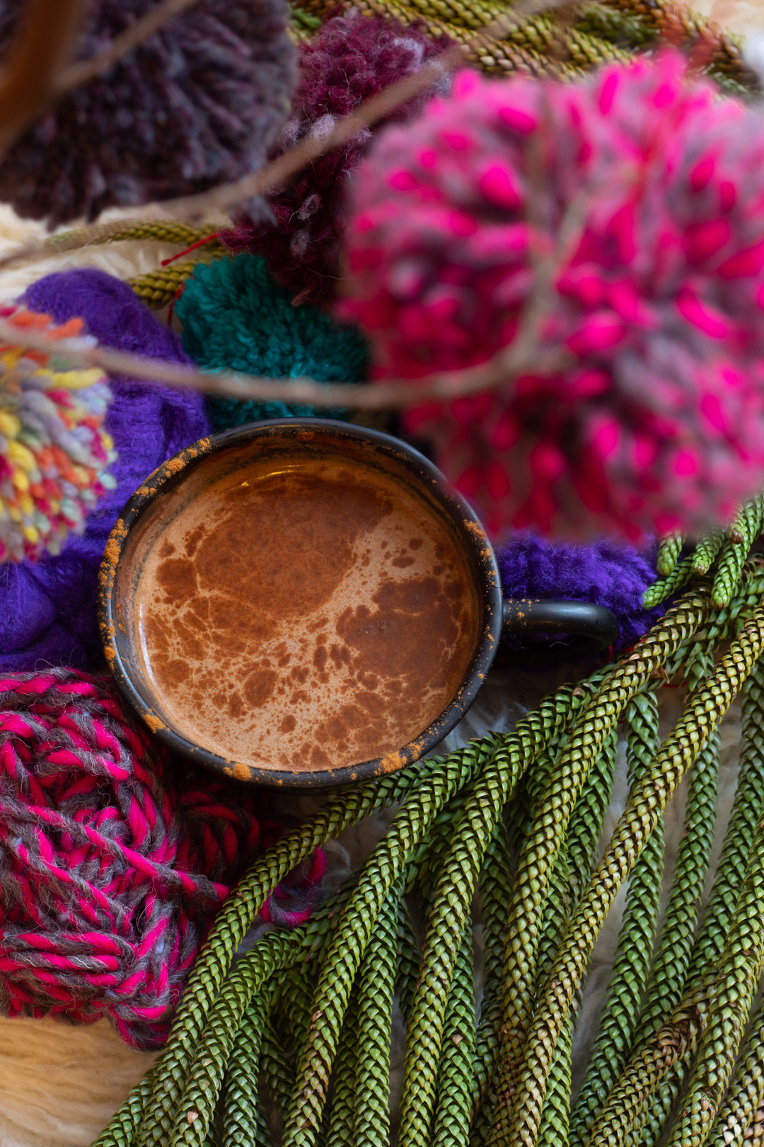 hot chocolate with sprinkled cinnamon