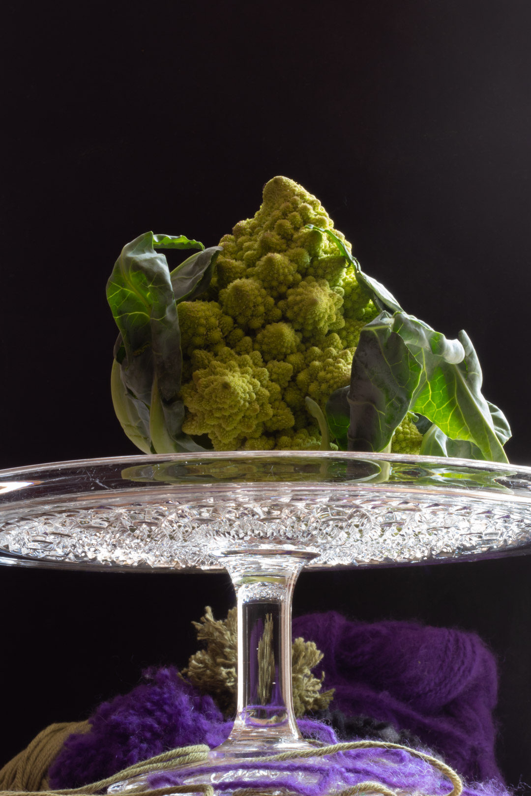 romanesco on a cakestand