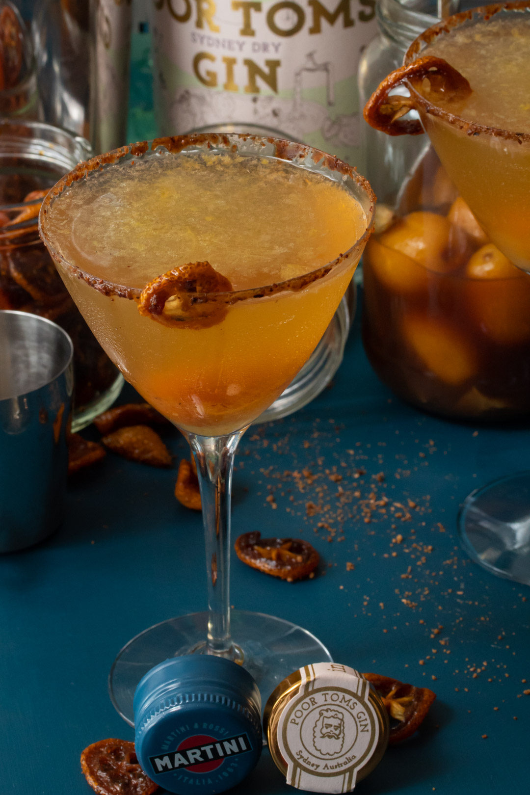 cumquat martini making