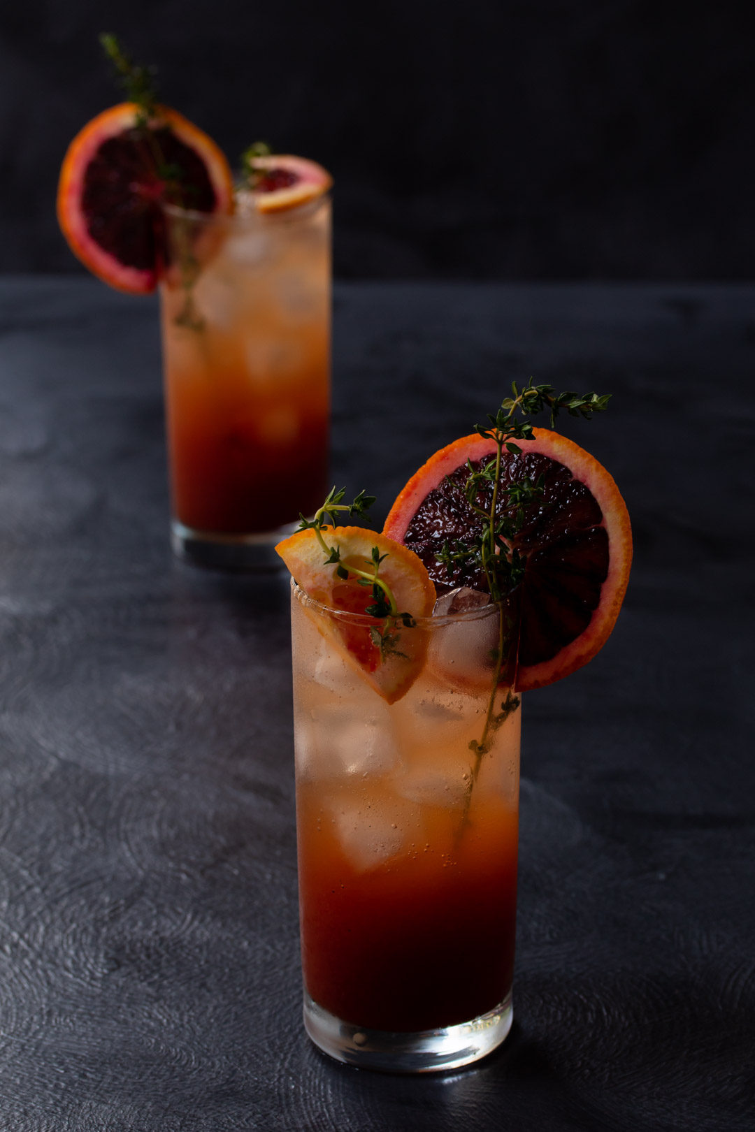 blood orange and thyme spiced shrub