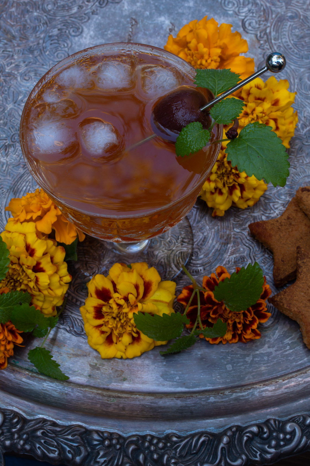 apricot pickle whiskey sour from above
