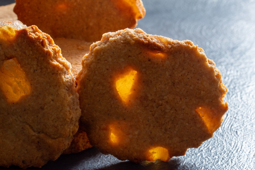 ginger cookies close up with two cookies