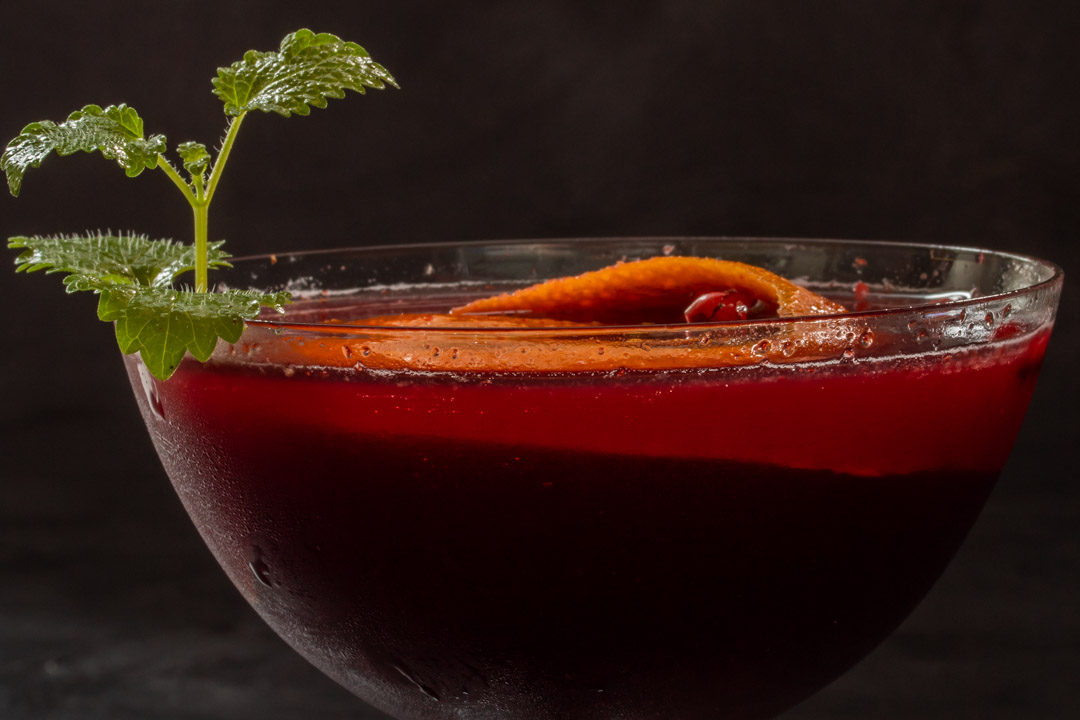 mulberry shrub cocktail eye level