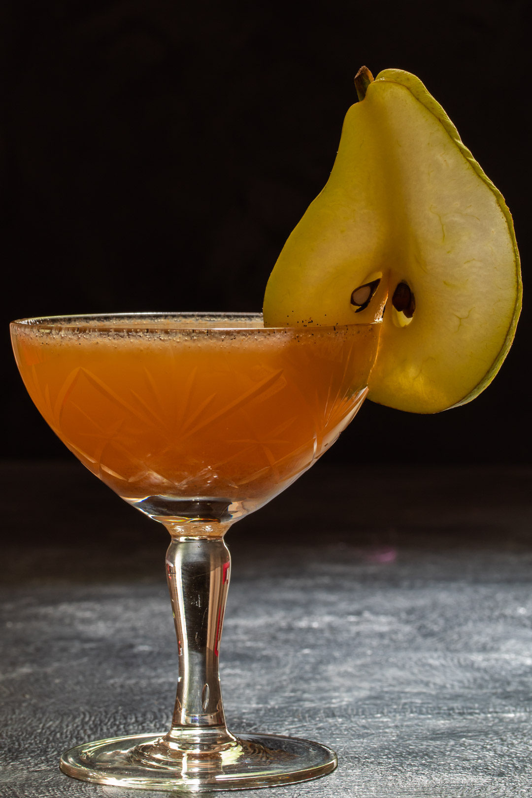 spiced ginger pear shrub