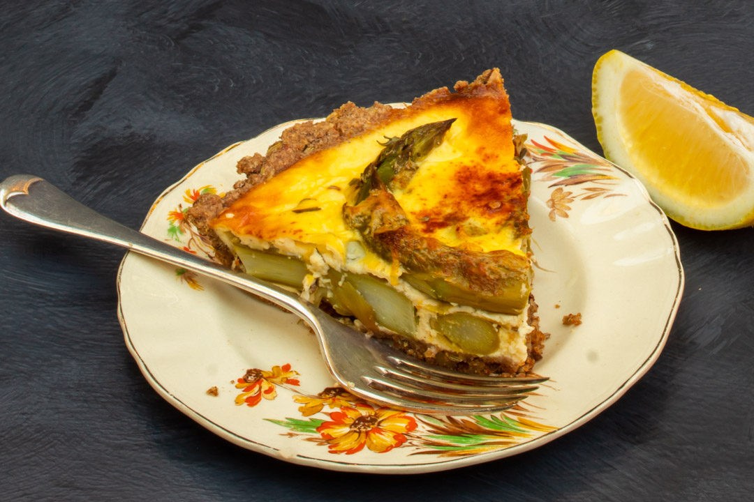 asparagus & lemon tart: horizontal