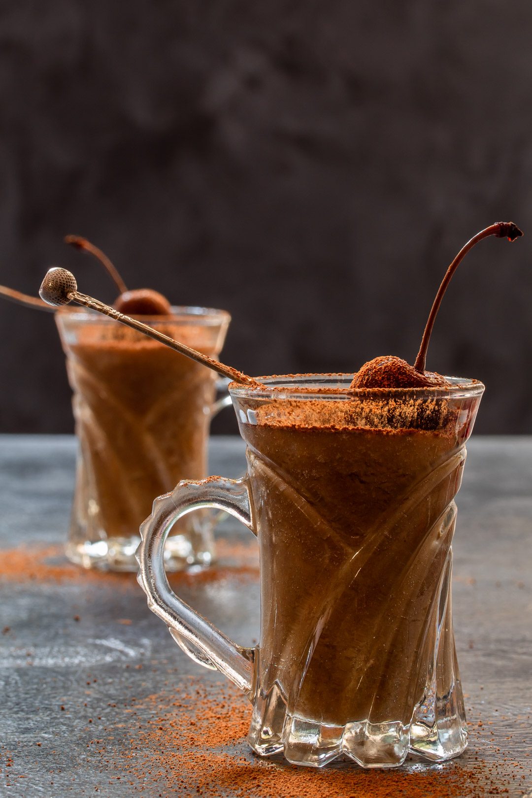 Spiced sherry ‘Sack’ posset 2 glasses with dusting of cinnamon sugar