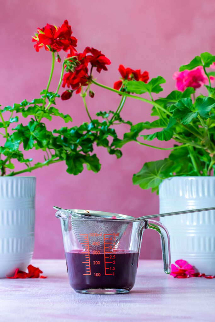 pomegranate juice prepared for grenadine