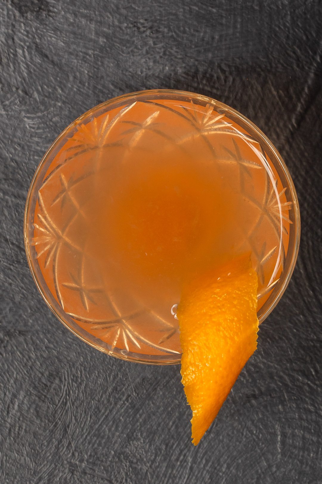 quince apple jam gin sour cocktail from above