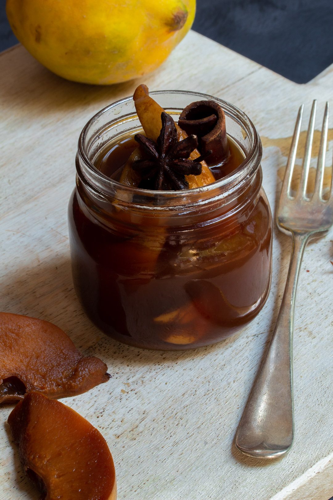 Spiced pickled quinces from 45 degrees