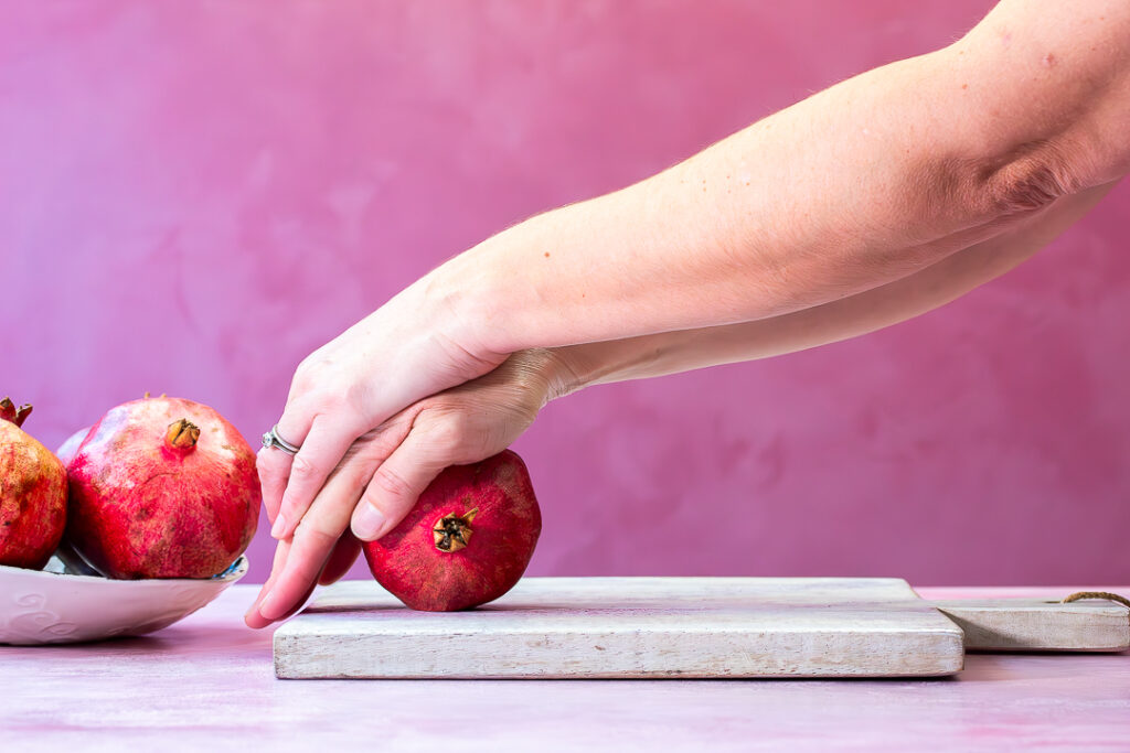 more rolling a pomegranate for grenadine horizontal