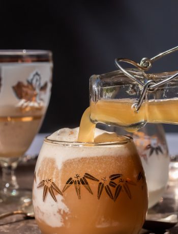 pouring ginger beer for lemon myrtle ginger beer spiders