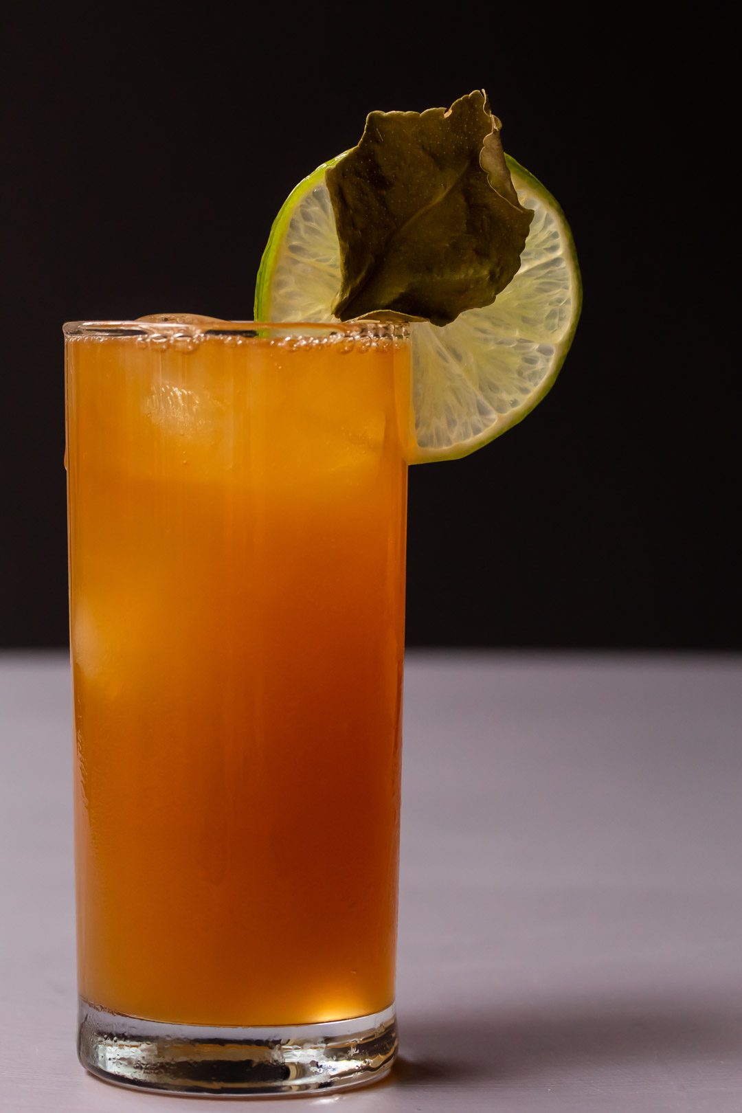 lime lightening dark 'n stormy full glass