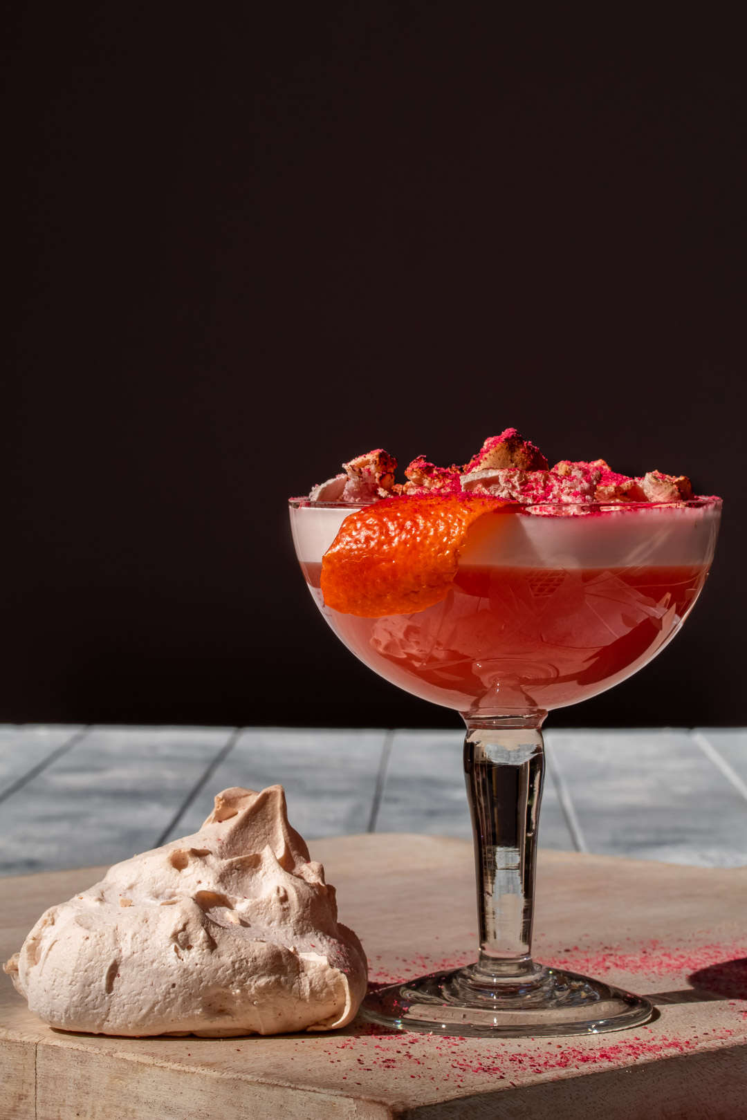 daalgaal & ooray silver sour with ooray meringue in foreground