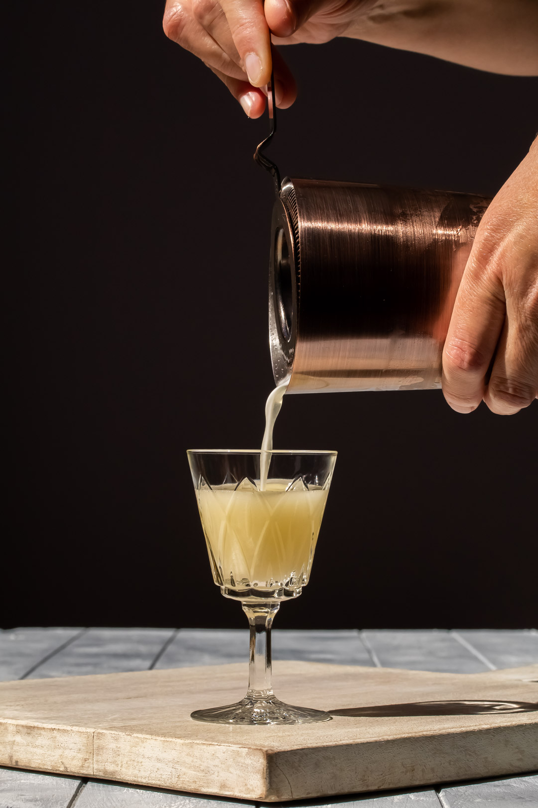 beginning to pour fennel flower silver sour