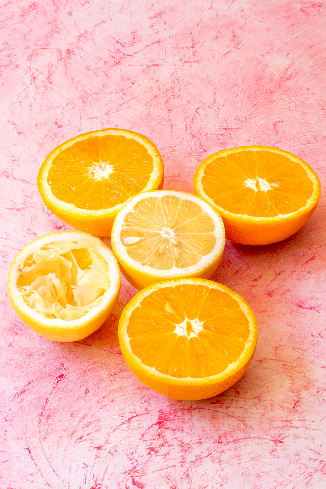 oranges and lemons for souring the custard foam layer of the xmas sour