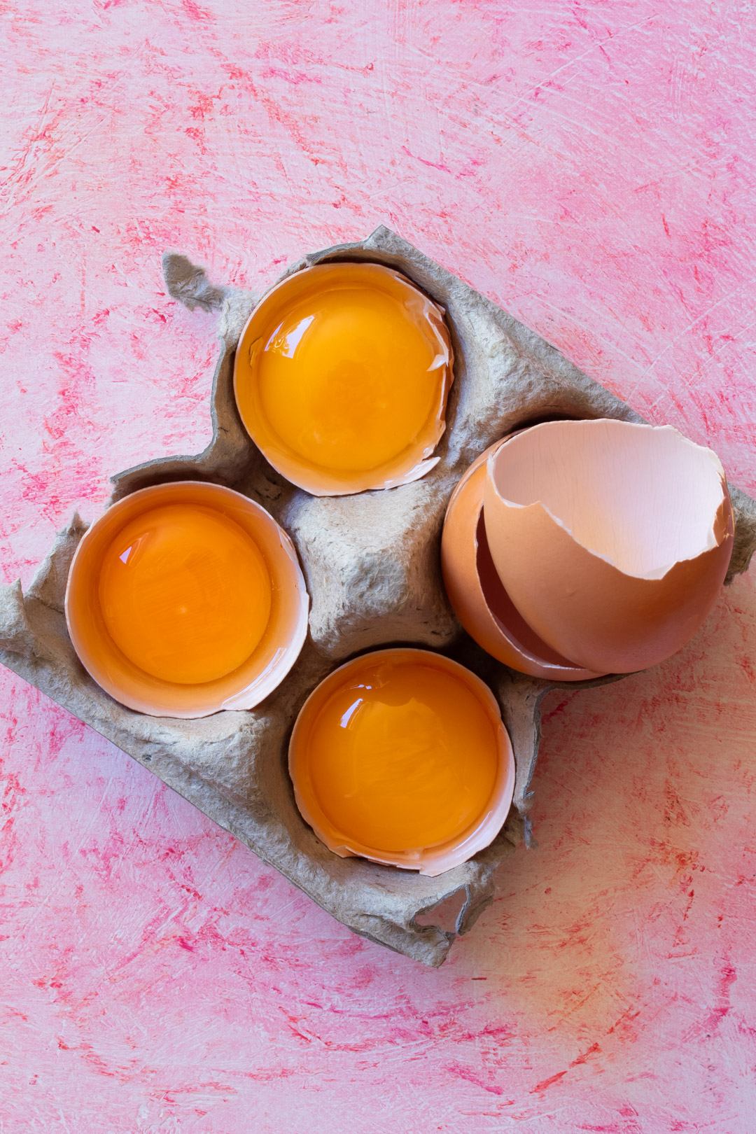 organic egg yolks for making the custard foam for the xmas sour