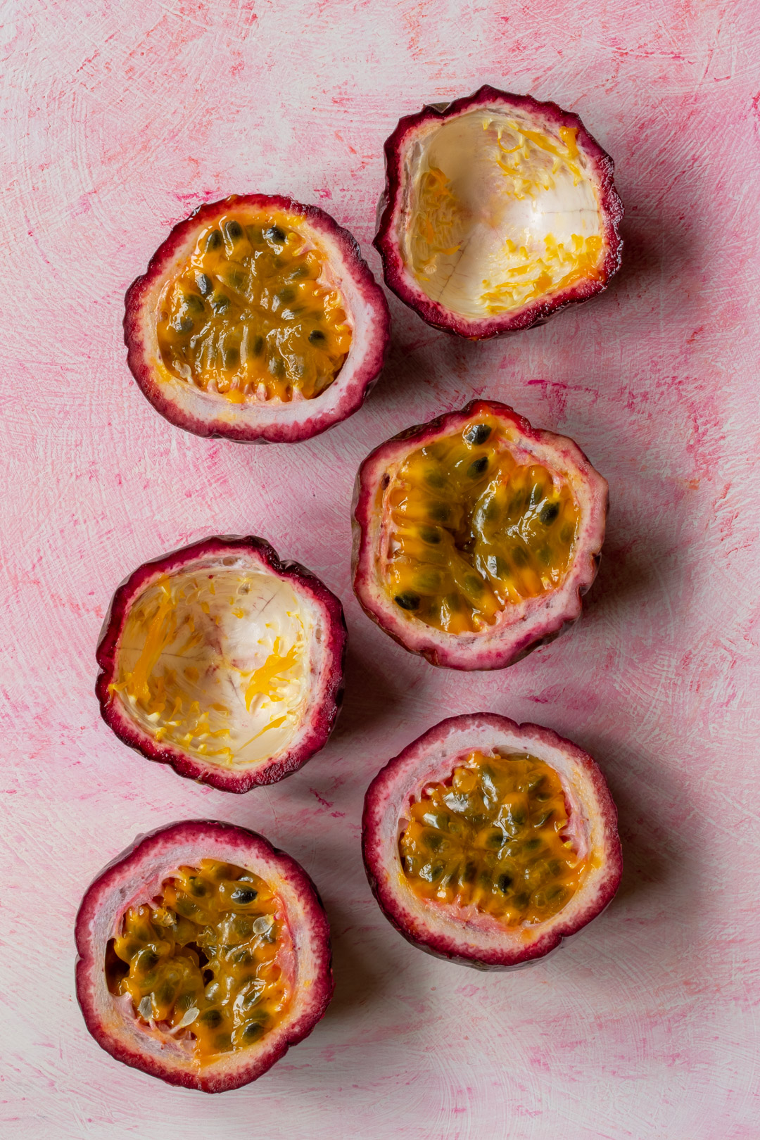 passionfruits for making passionfruit syrup for passionfruit and chocolate lactarts