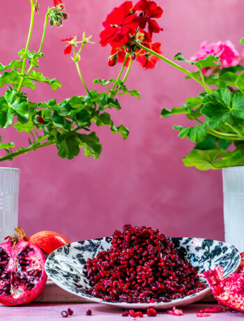 pomegranate arils for pomegranate molasses and grenadine