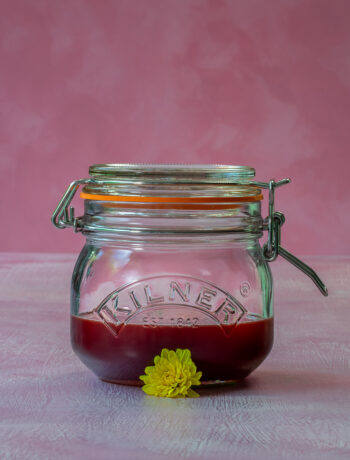 strawberry syrup for use in strawberry tequila collins