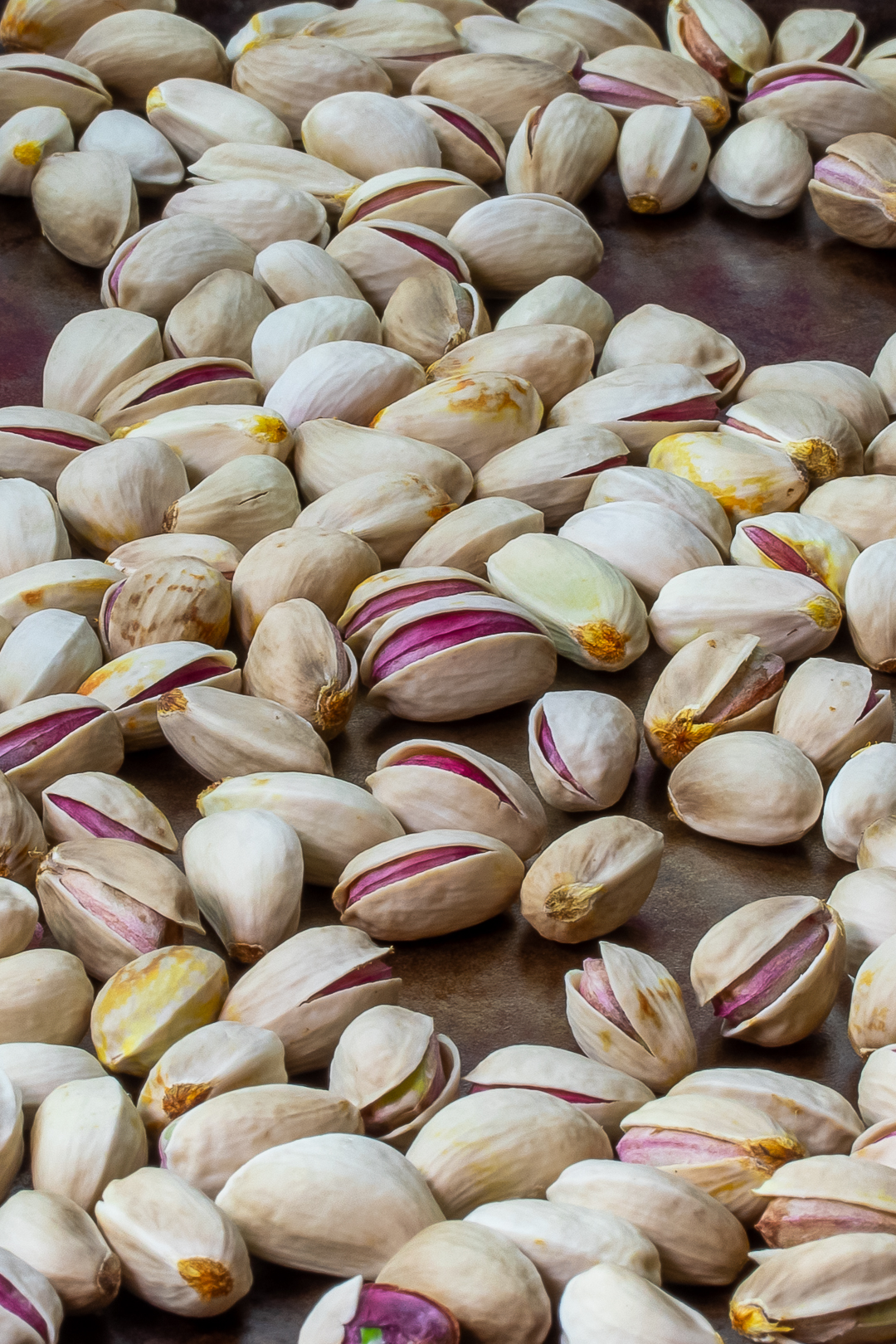 opened roasted fresh pistachios for making pistachio syrup for pistachio limeade