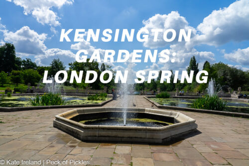 italian gardens central fountain, kensington gardens, london spring