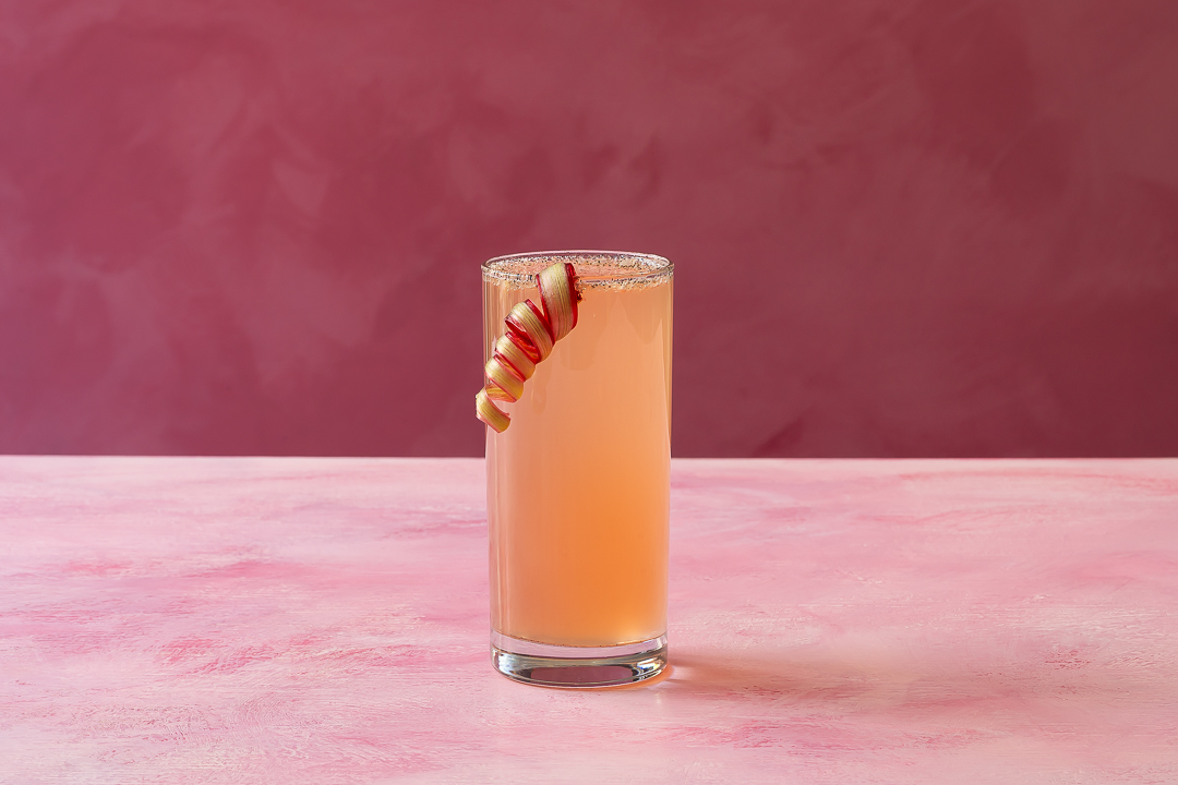 Sangre Fría: Rhubarb Tequila Fiz Halloween Cocktail
