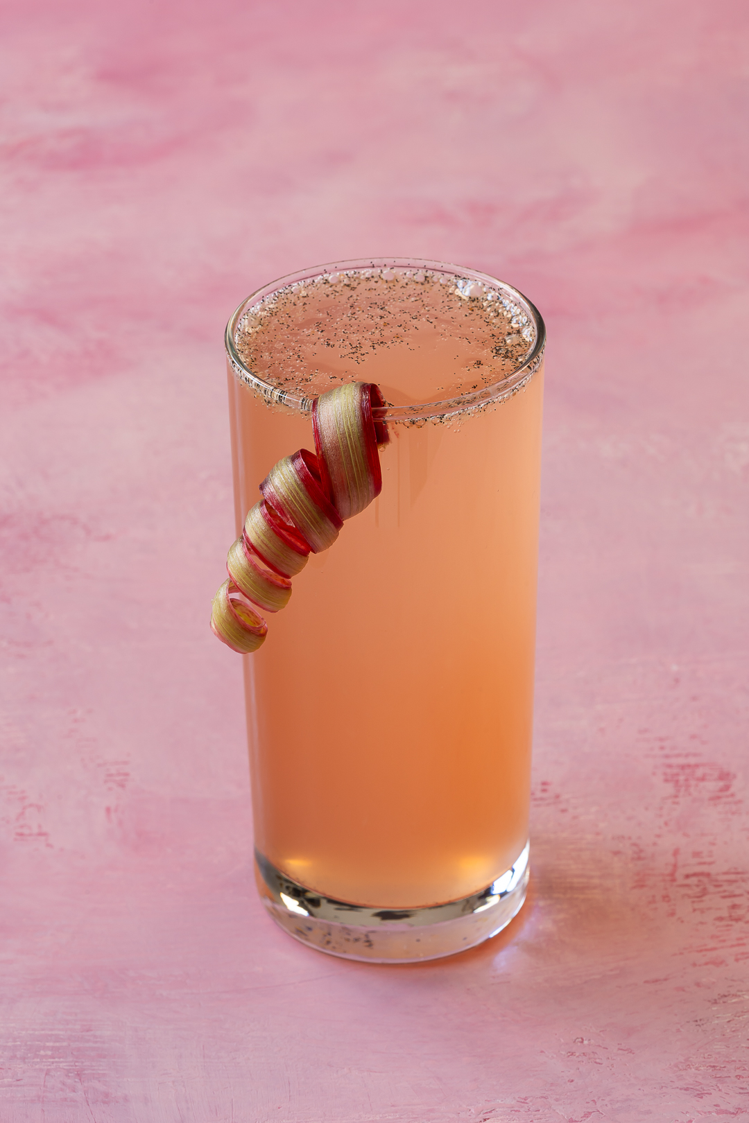 Sangre Fría: Rhubarb Tequila Fiz Halloween Cocktail from 45 Degrees