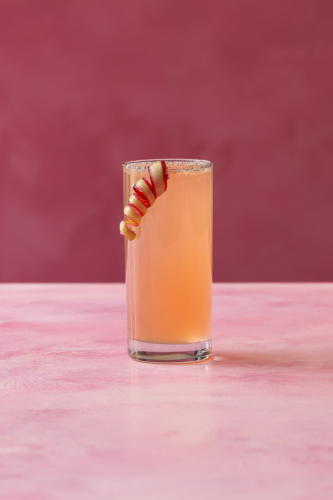 Sangre Fría: Rhubarb Tequila Fiz Halloween Cocktail Vertical